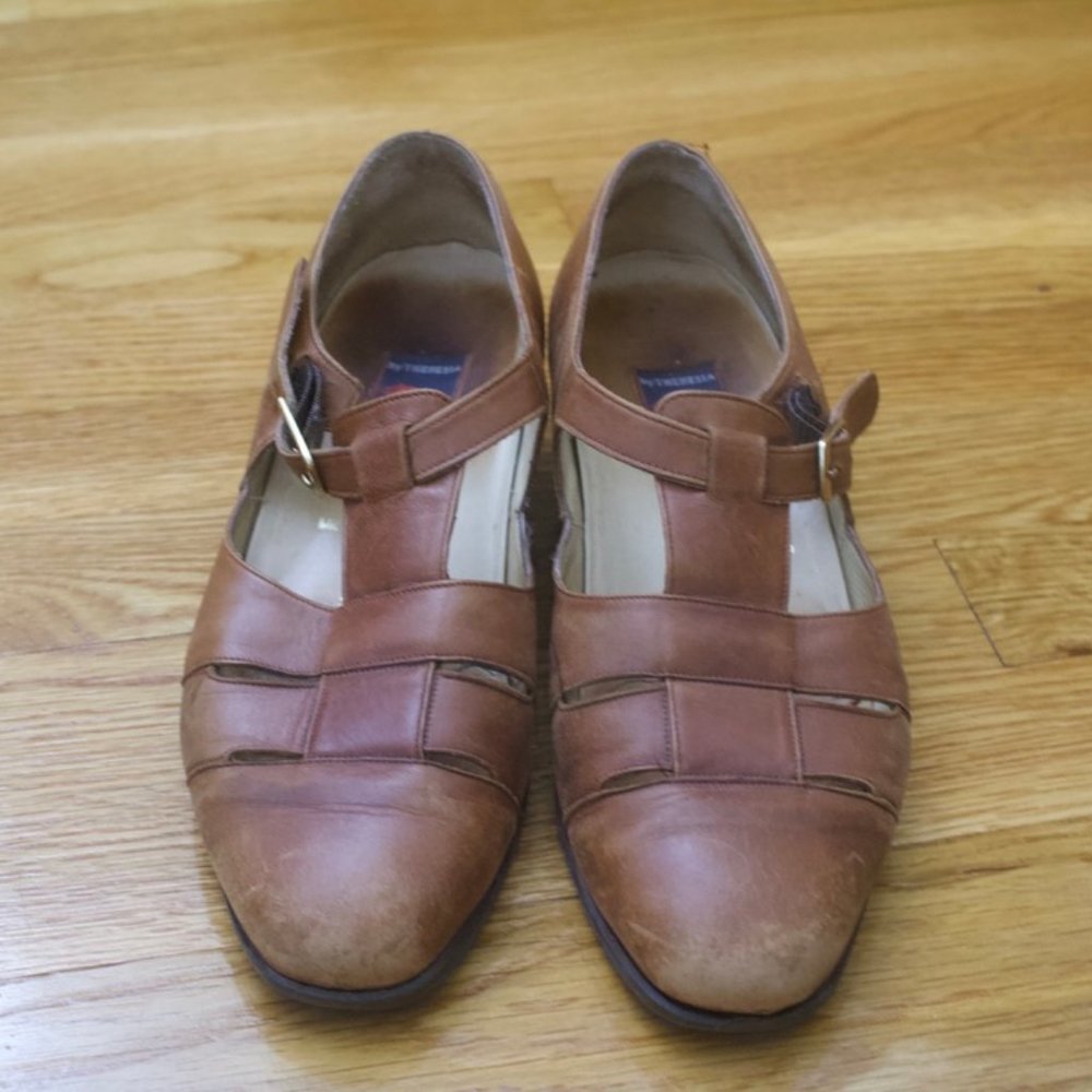 Vintage leather Oxford sandal